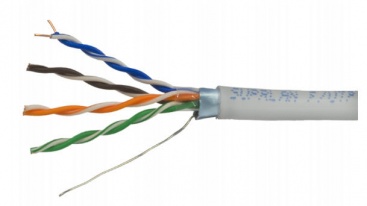 Кабель FTP 5E 4x2xAWG24 OUTDOOR, с тросом, медь, test 100м (305м/бухта) (06-523) ELETEC