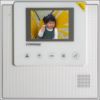 Commax CDV-35U/VIZIT (Белый) Монитор цветного видеодомофона, дополнительно вызов аудио/видео (при наличии камеры) от координатного подъездного домофона + 3-х вызывных блоков и 1-й камера наблюдения