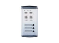 Commax DR-2A3N Блок вызова аудиодомофона.Панель внешняя переговорная на 3 абонента, алюминий, врезная, 185 х 125 мм, для DP-2K, 201R, 20Н.
