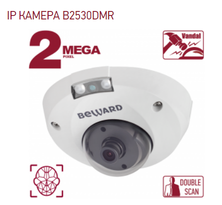 Beward B2530DMR (3.6) 2Mp Уличная купольная IP-видеокамера