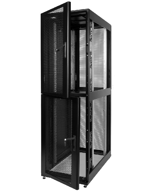 ЦМО ШТК-СП-К-2-40.6.12-44АА-Ч Шкаф серверный ПРОФ напольный колокейшн 40U (600х1200) 2 секции, дверь перф. (2шт), черный, в сборе