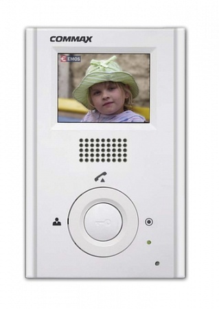 Commax CDV-35HM/XL (Белый) Монитор цветного видеодомофона, дополнительно вызов аудио/видео (при наличии камеры) от цифрового подъездного домофона + 3-х вызывных блоков и 1-й камера наблюдения, AC 110-240В