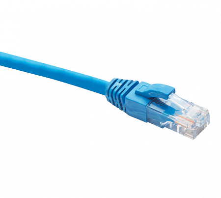 DATAREX U/UTP Коммутационный шнур категория 5e LSZH нг(А)-HF 0,15 м, синий.