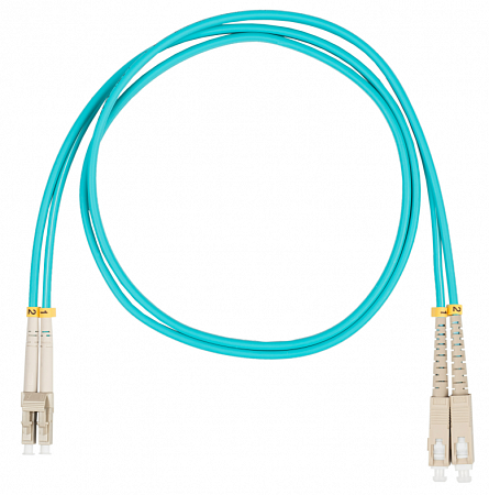 DATAREX LC-SC, дуплекс (duplex) OM3, нг(А)-HF, бирюзовый, 15 м Шнур оптический коммутационный (патч-корд)