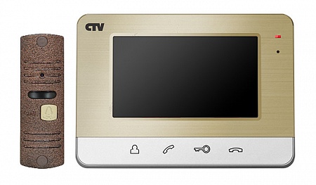 CTV DP401 CH (Champagne/Bronze) Комплект цветного видеодомофона