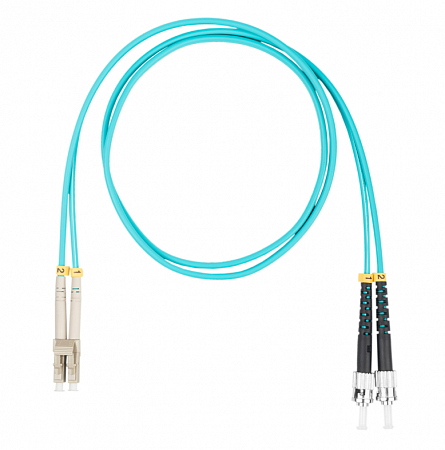 DATAREX LC-ST, дуплекс (duplex) OM3, нг(А)-HF, бирюзовый, 7,0 м Шнур оптический коммутационный (патч-корд)