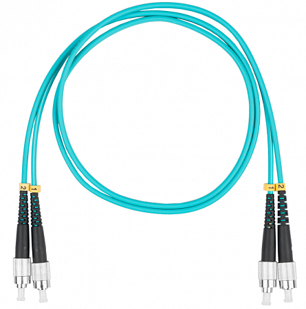 DATAREX FC-FC, дуплекс (duplex) OM3, нг(А)-HF, бирюзовый, 1,0 м Шнур оптический коммутационный (патч-корд)
