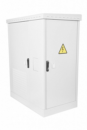 ЦМО ШТВ-2-12.10.6-43А3-Т1 Шкаф всепогодный напольный укомплектованный 12U (Ш1000хГ600) с эл. отсеком, комплектация Т1-IP54